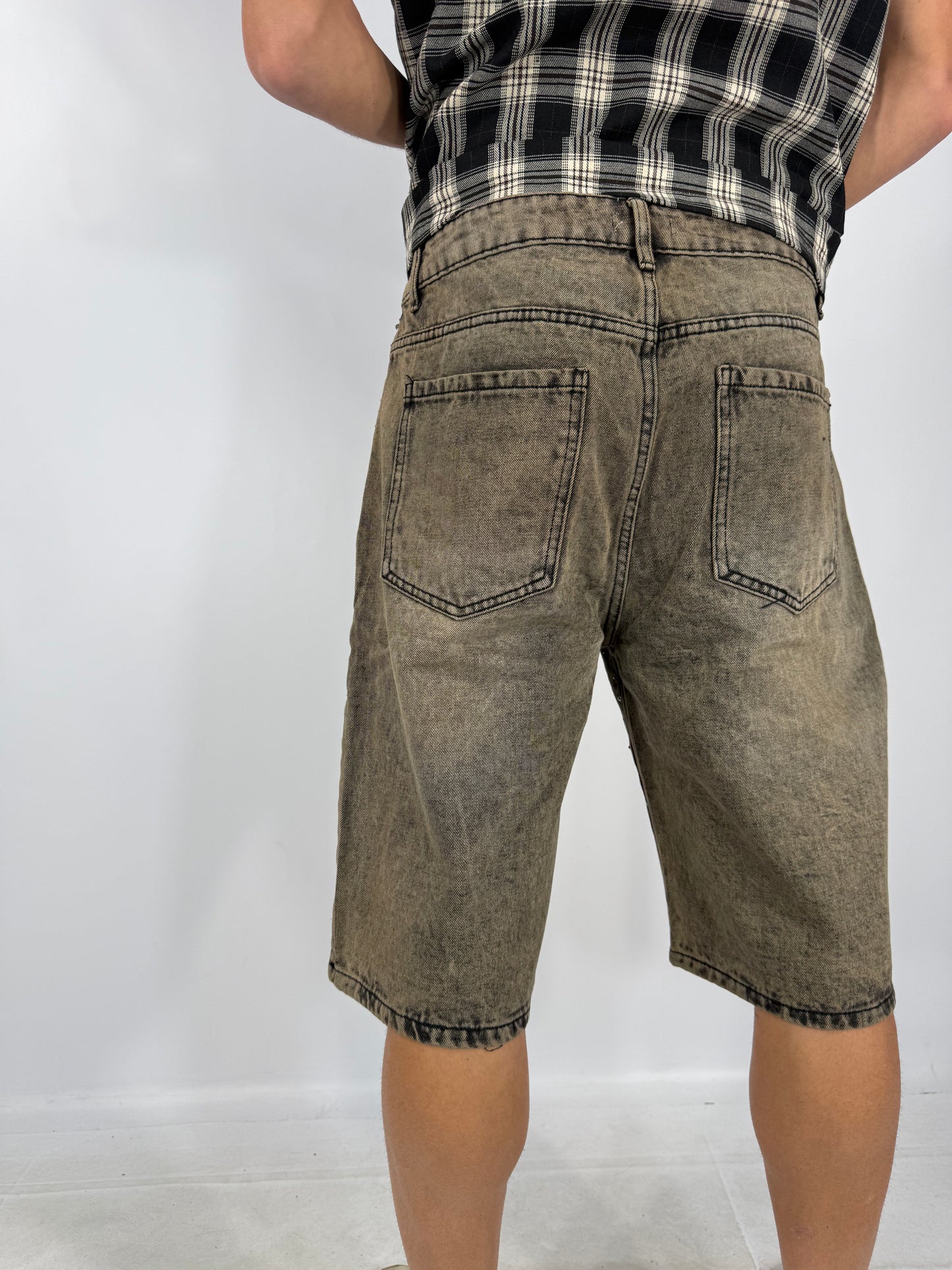 BERMUDA JEANS VINTAGE BRILLANTINI