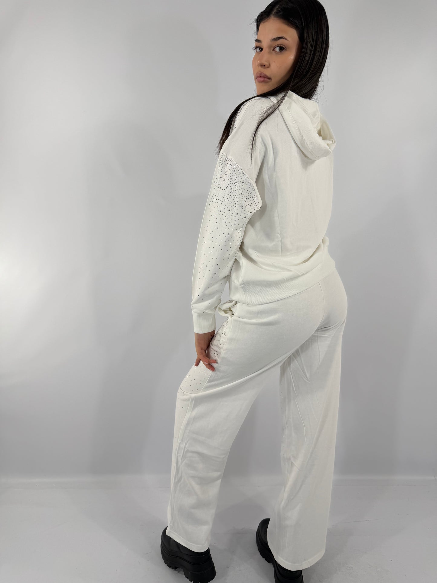 COORDINATO TUTA BRILLANTINI-BIANCO