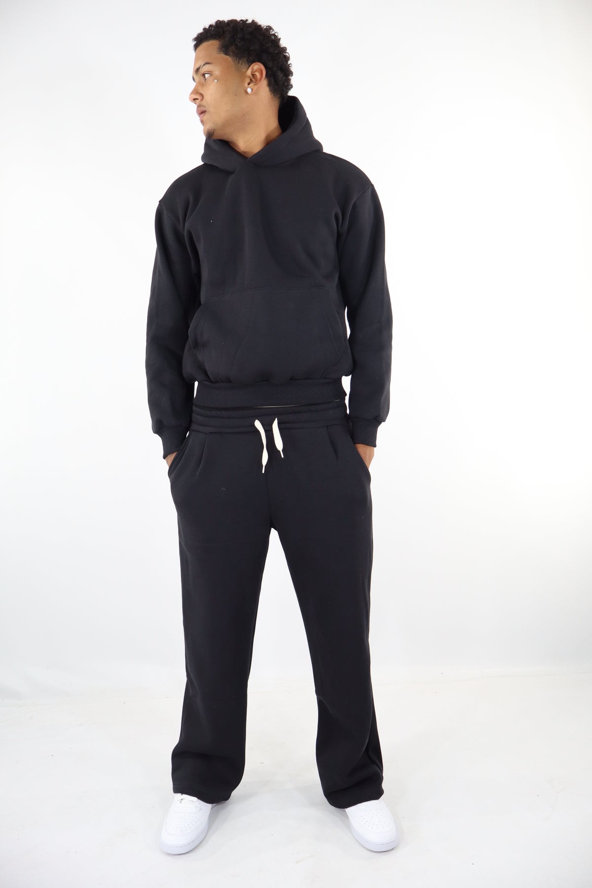 COORDINATO TUTA BAGGY NERO