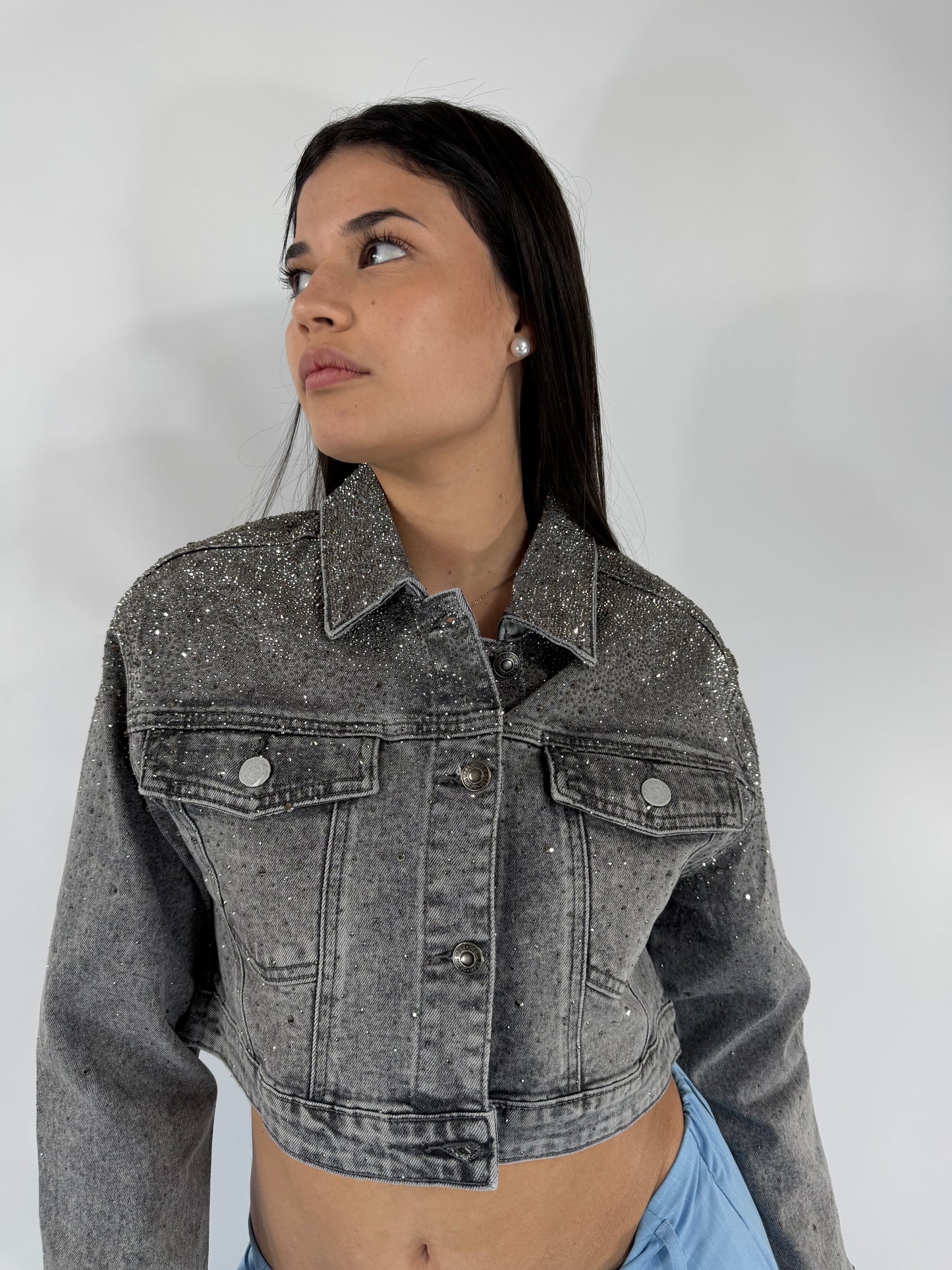 GIACCA JEANS BRILLANTINI