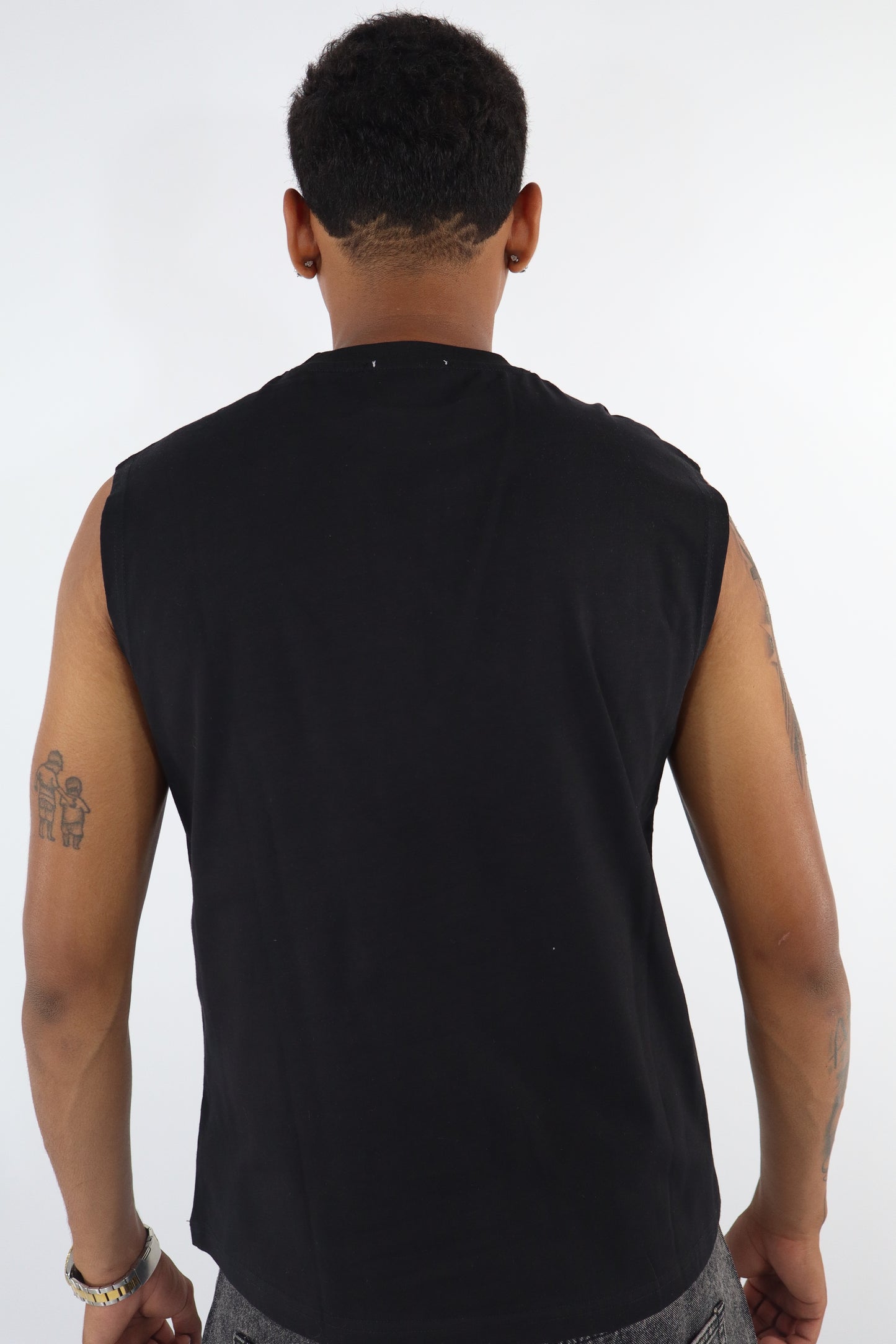CANOTTA NERA MANI CUSTOM