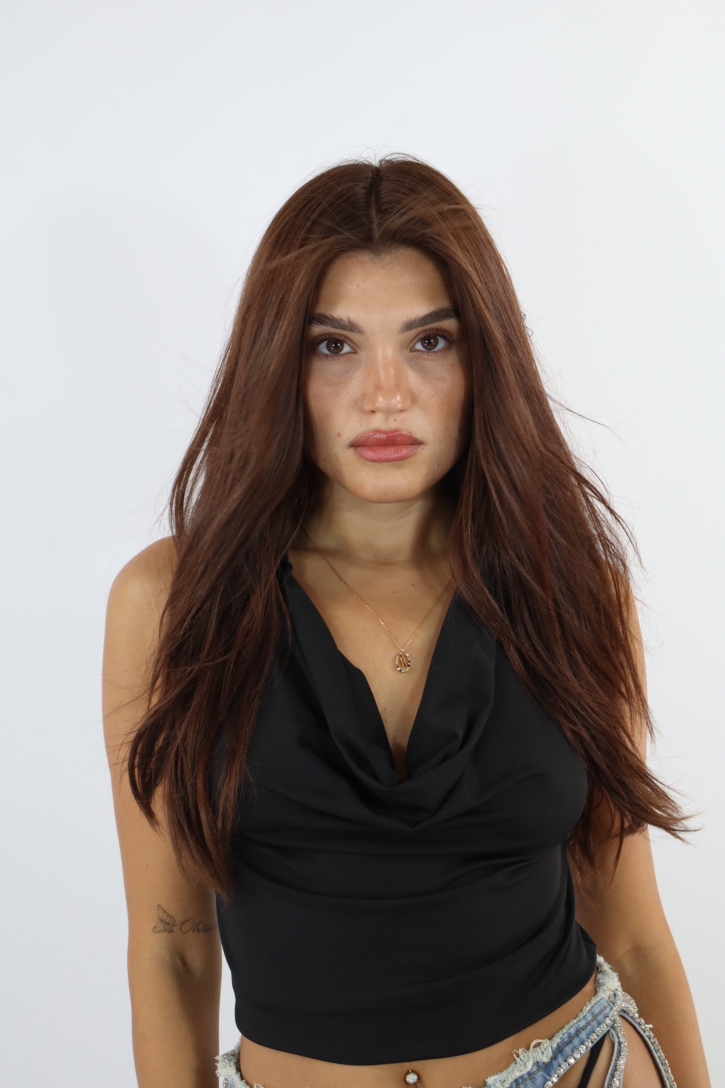 TOP CAMICIA NERO
