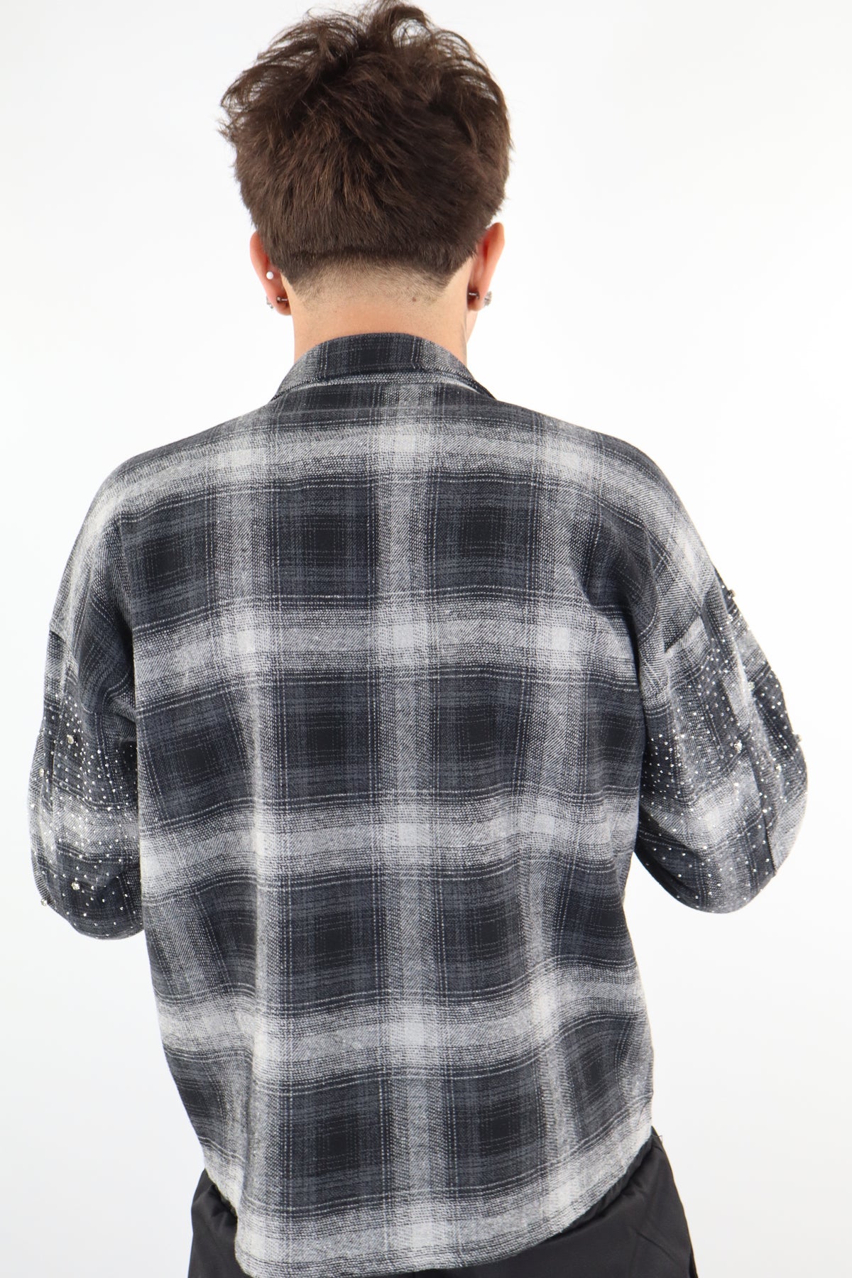 CAMICIA QUADRI STRASS