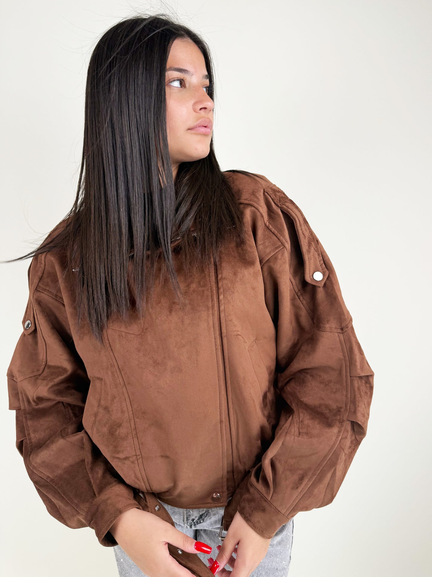 GIACCA SUEDE MARRONE