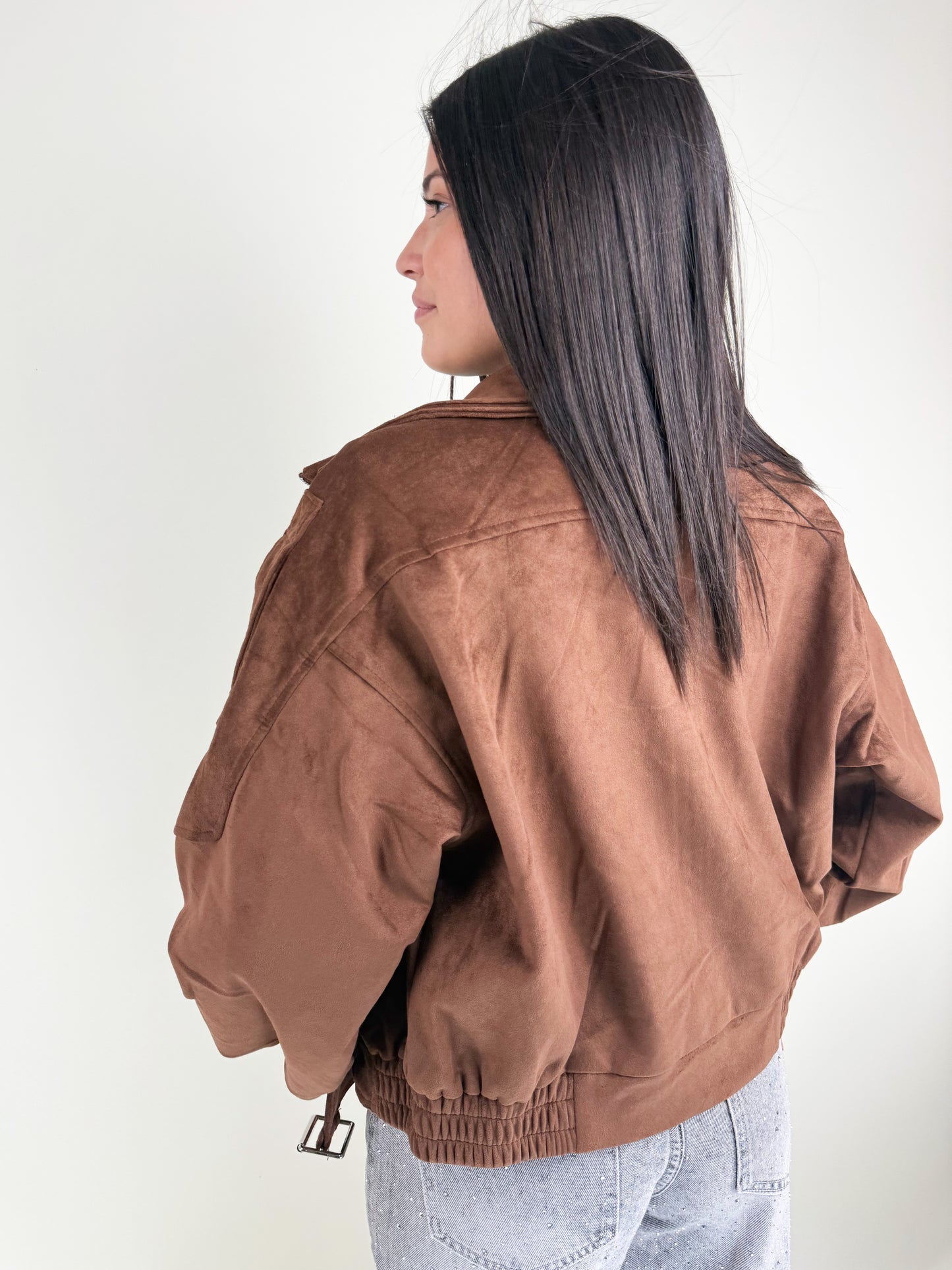 GIACCA SUEDE MARRONE