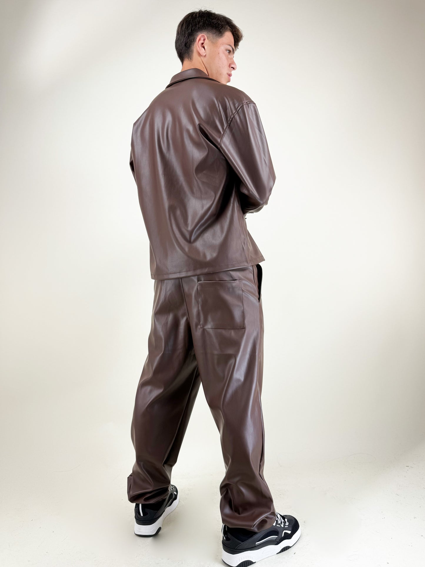 COORDINATO ECOPELLE-MARRONE