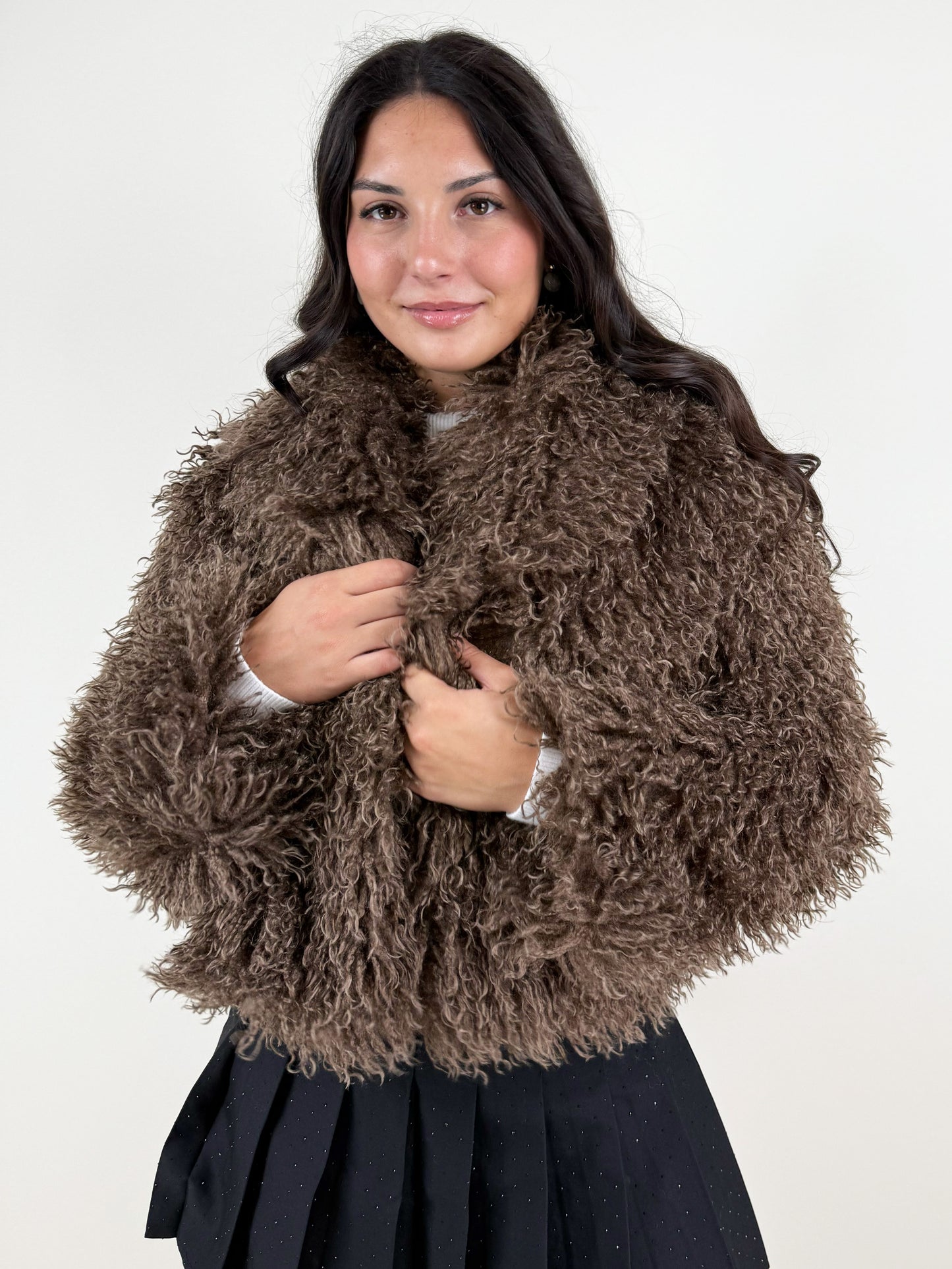 PELLICCIA COZY GLAM-MARRONE