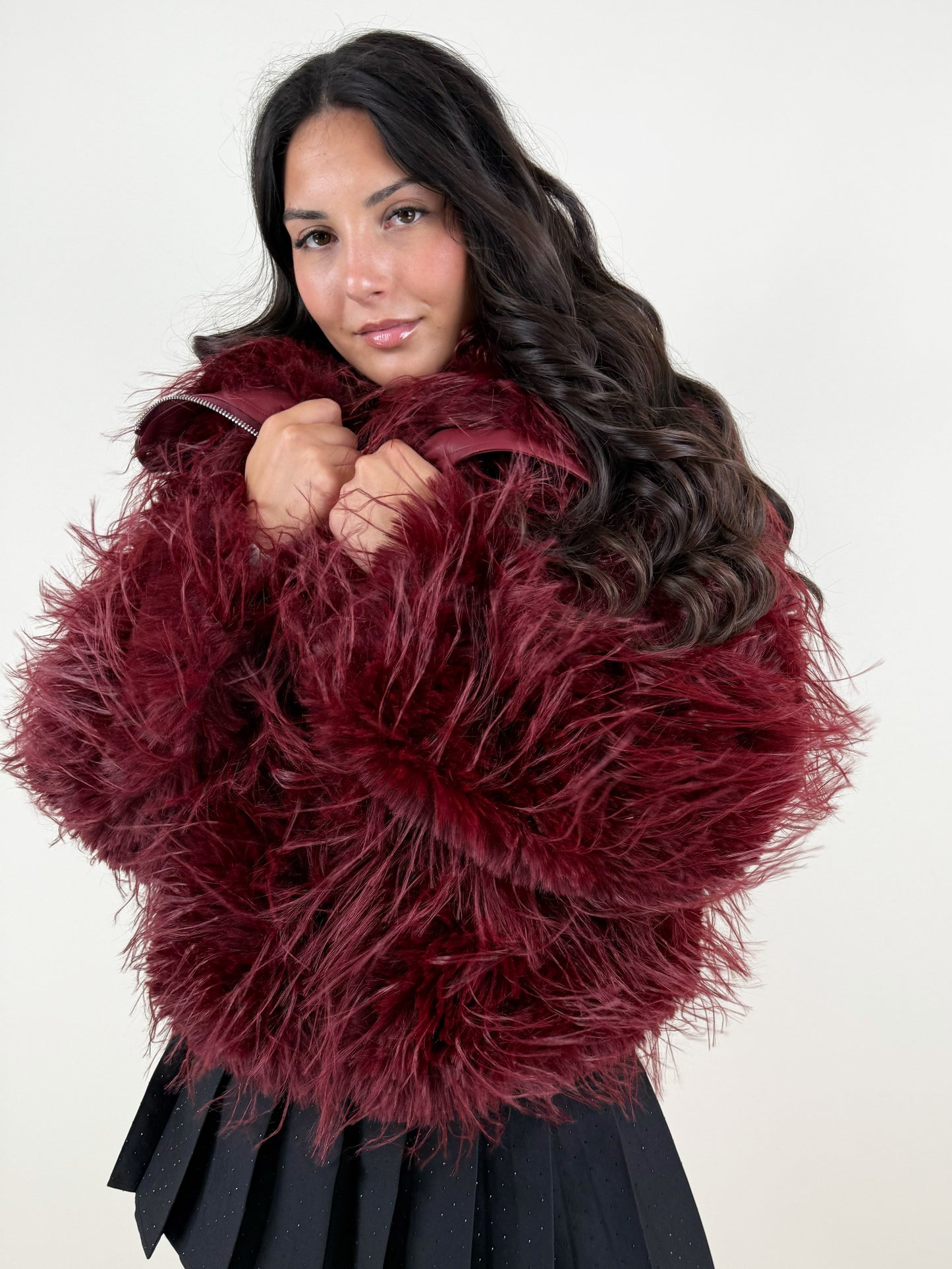 PELLICCIA NIGHT GLAM-BORDEAUX