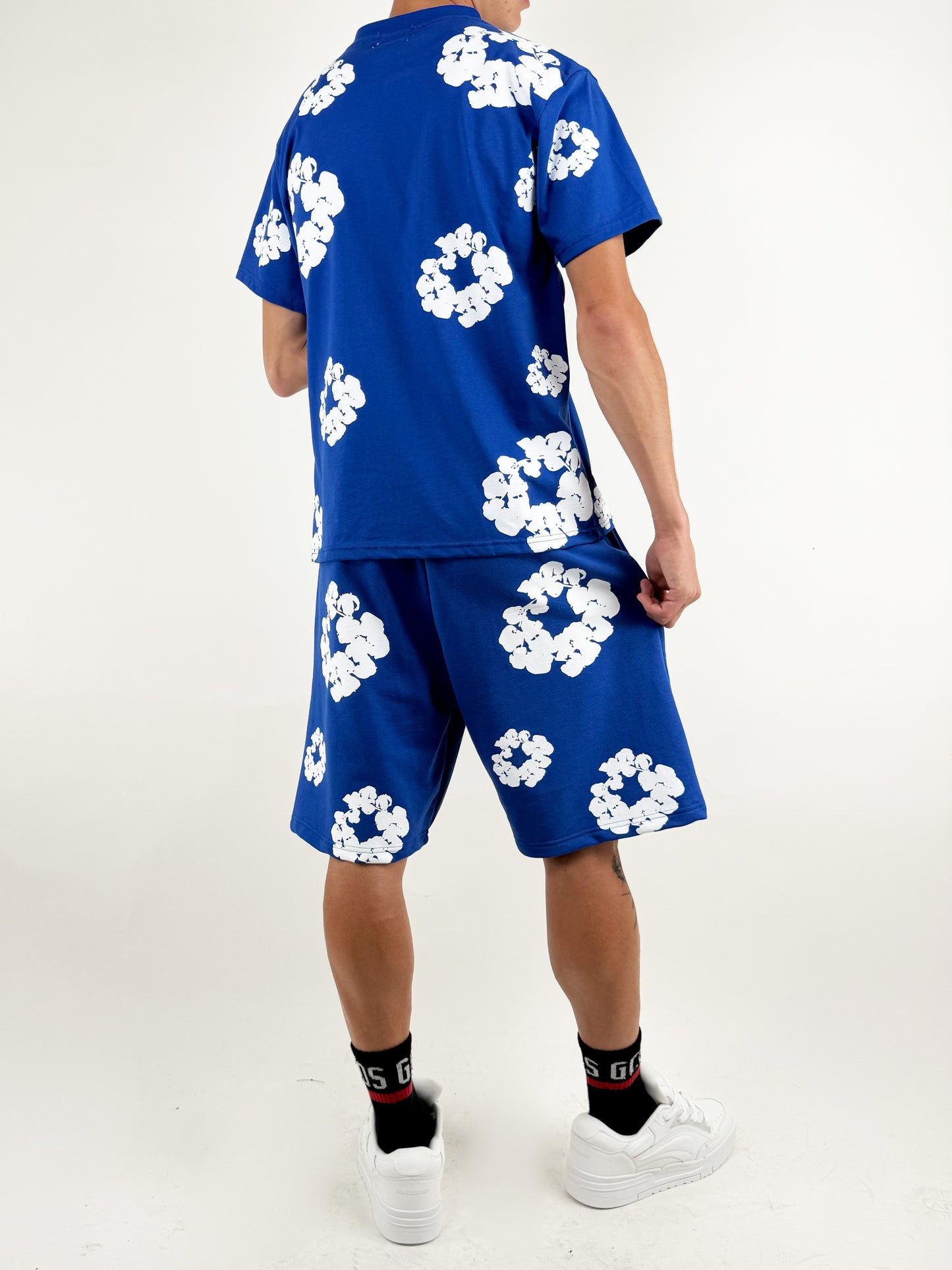 COORDINATO FIORI - BLU ROYAL