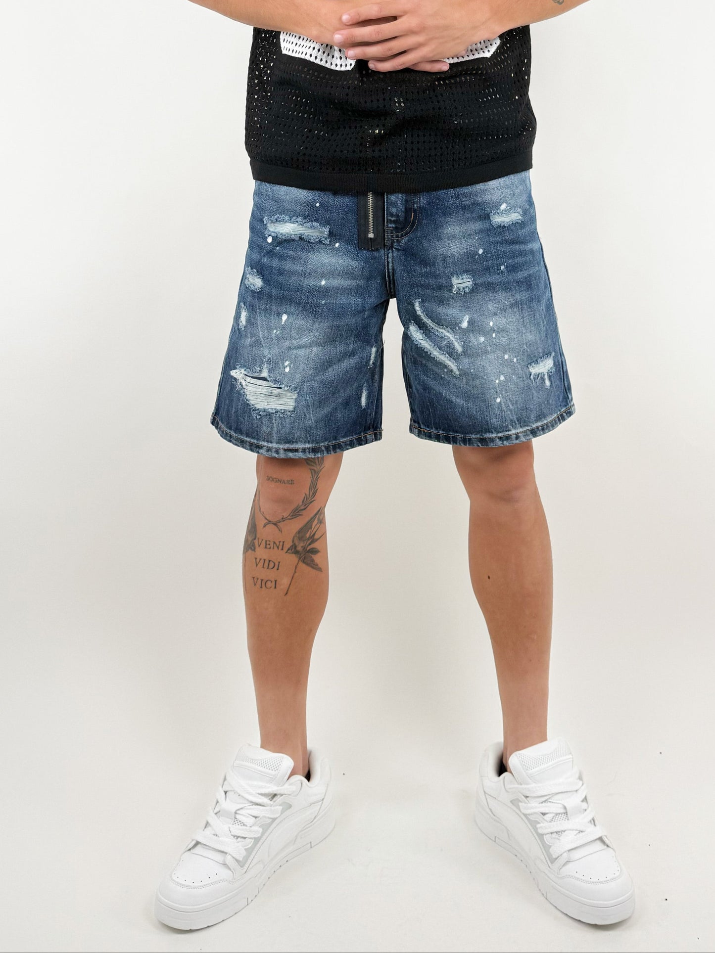 PANTALONI FLARE - BLU