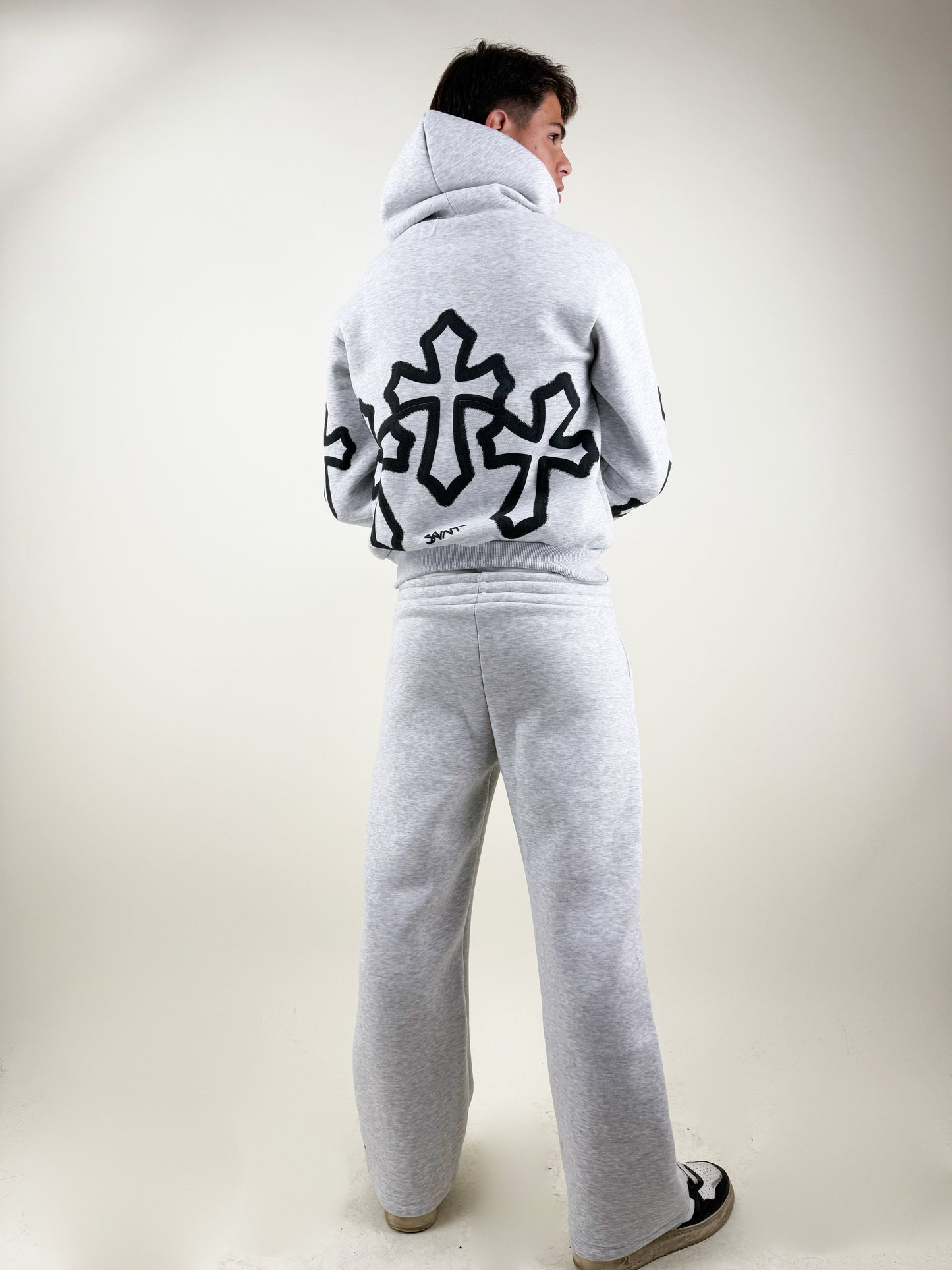 COORDINATO TUTA CROCI- GRIGIO