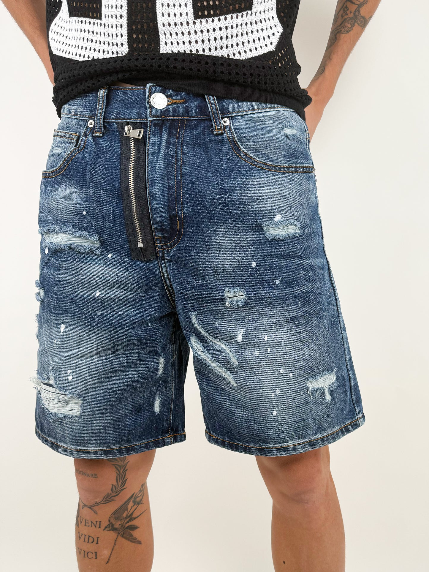 PANTALONI FLARE - BLU