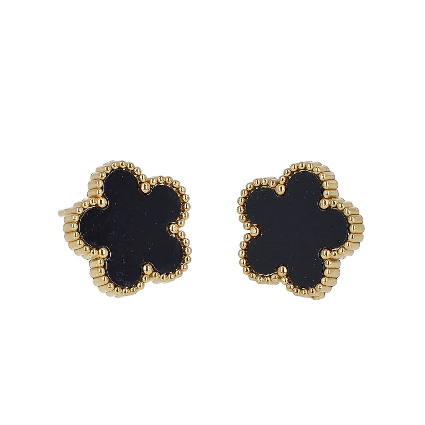 ORECCHINI GOLD FIORI - NERO