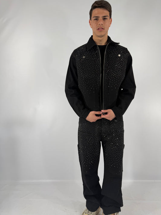 COORDINATO JEANS NERO BRILLANTINI (coll. primavera)