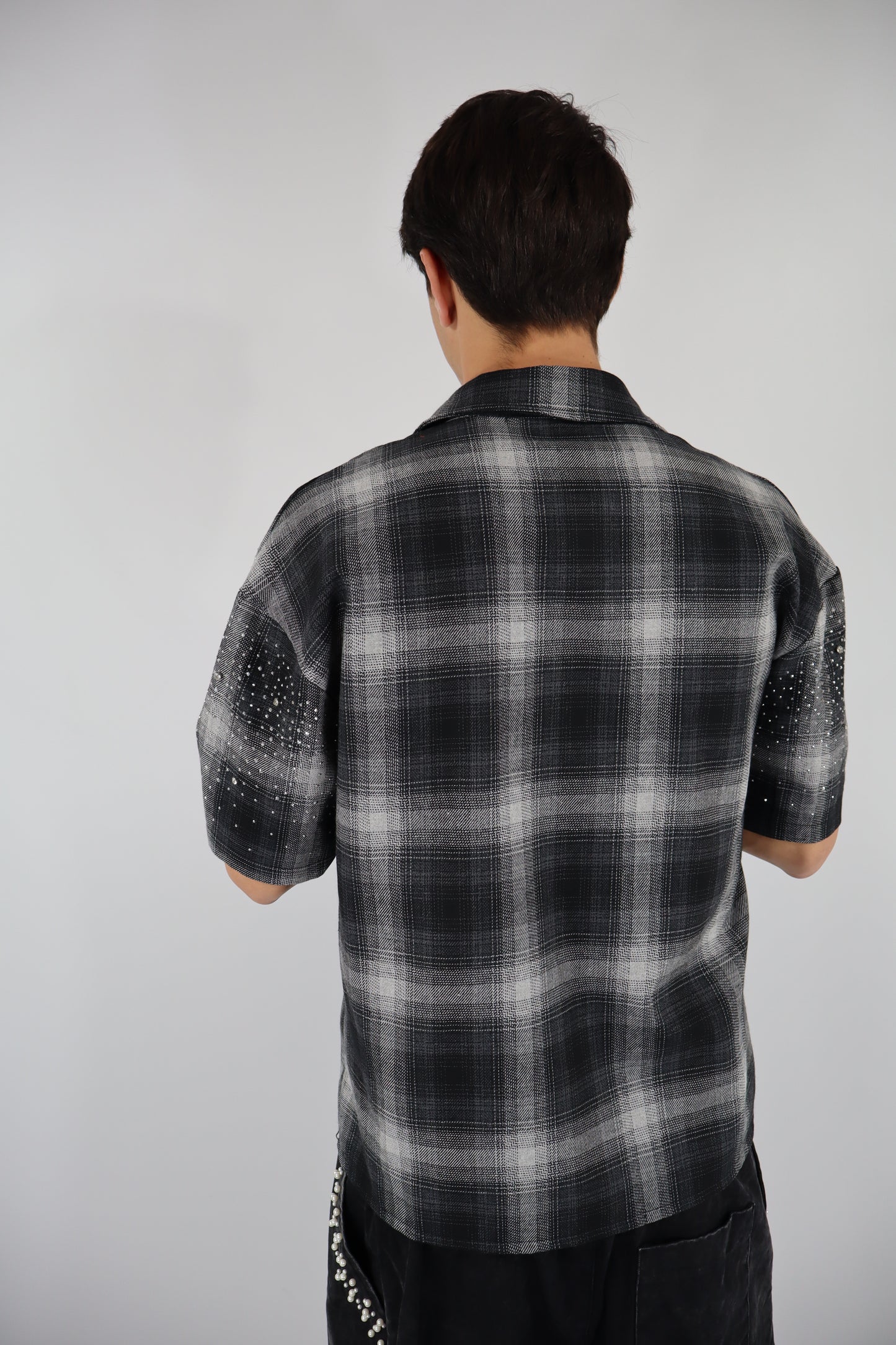 CAMICIA QUADRI STRASS
