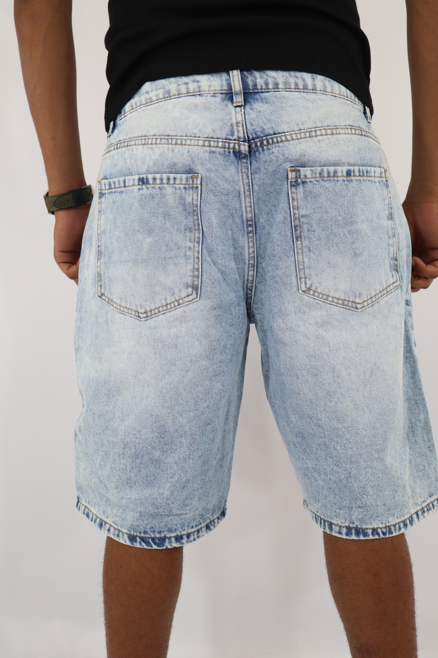 BERMUDA JEANS CROCI SFUMATE