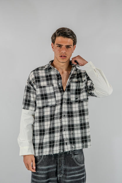 CAMICIA DOPPIAMANICA QUADRI
