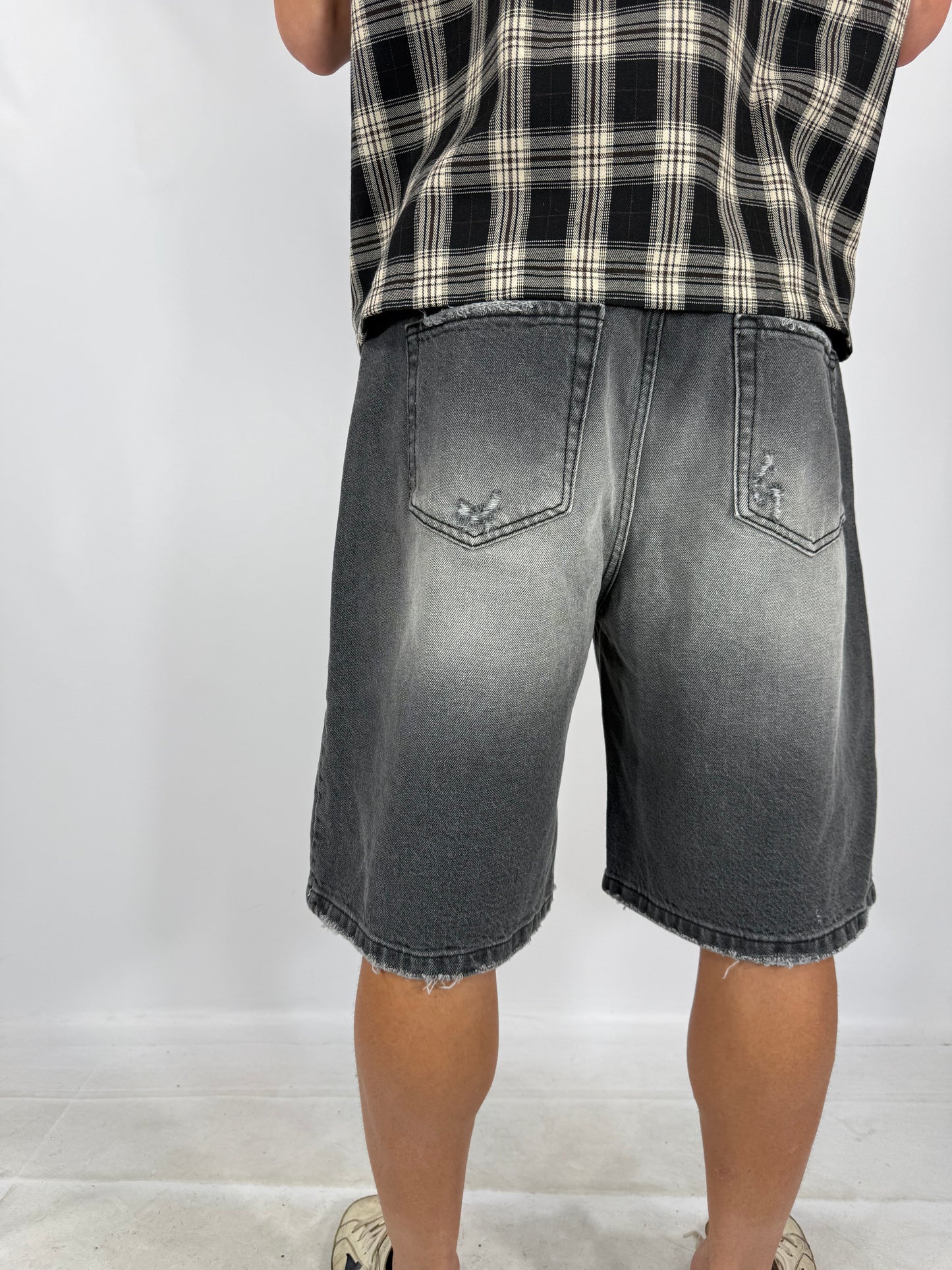BERMUDA JEANS GRIGI