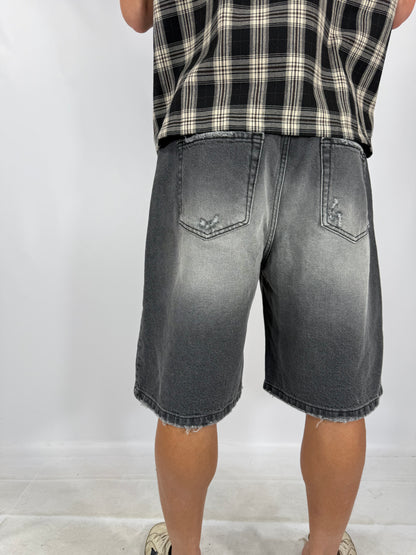 BERMUDA JEANS GRIGI