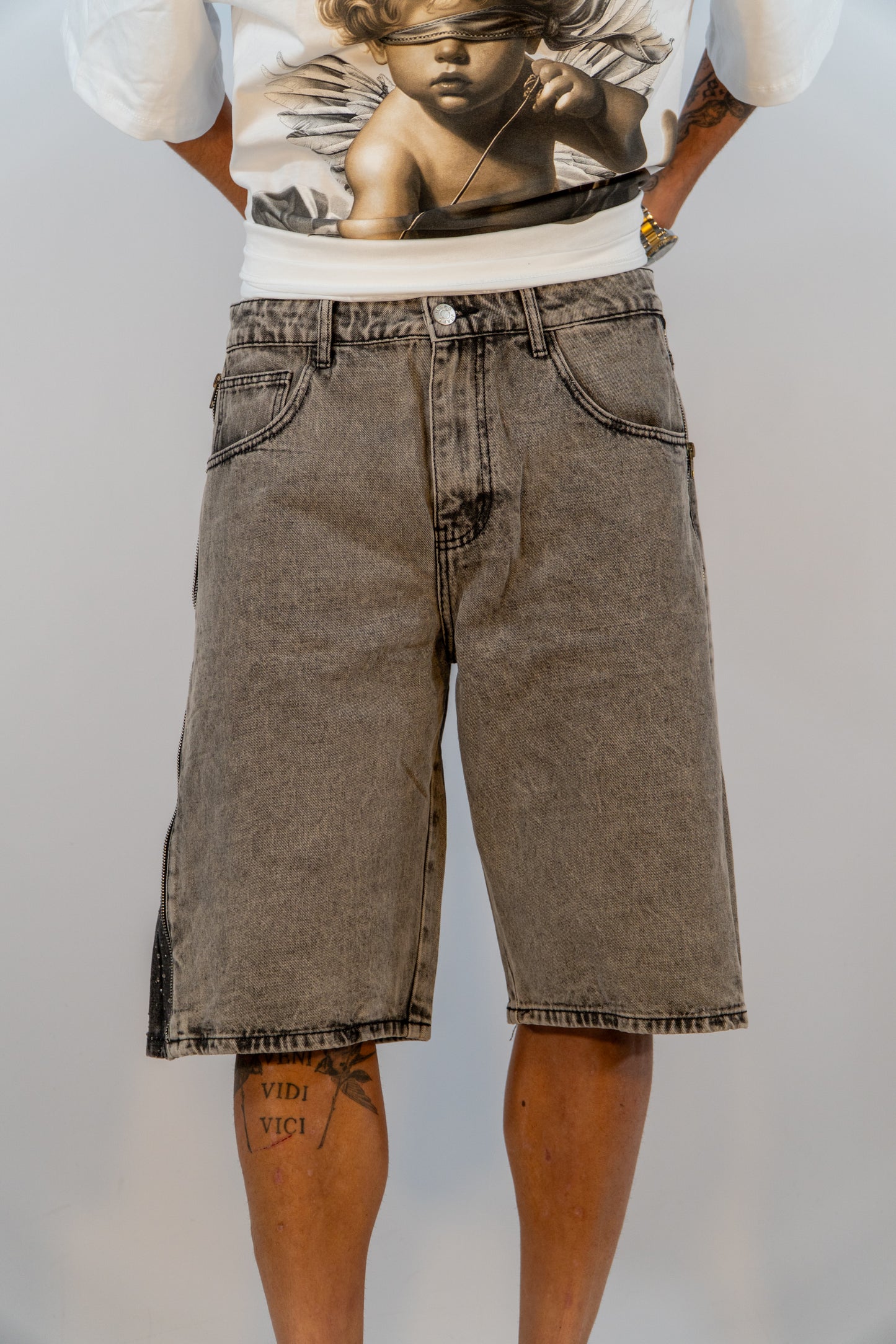 BERMUDA JEANS FLARE ZIP