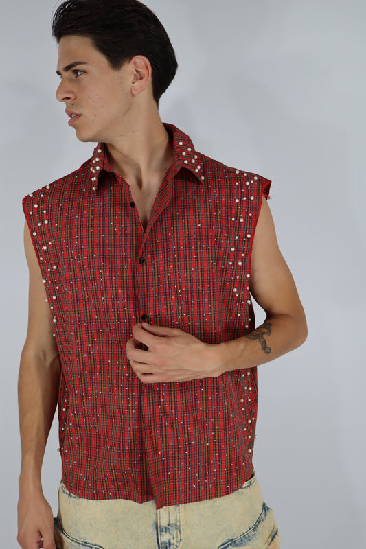CANOTTA CAMICIA PERLE