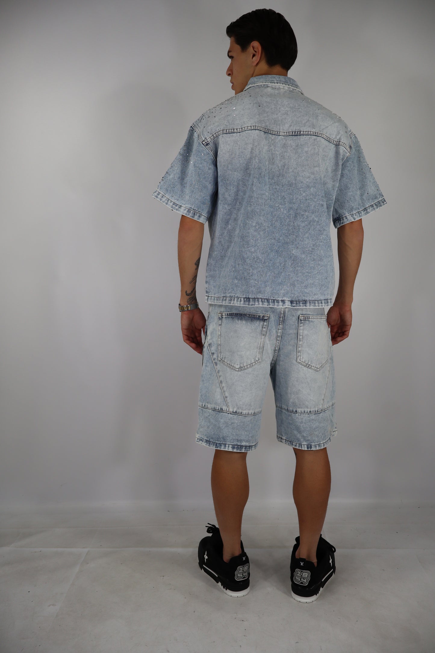 COORDINATO JEANS CHIARO BRILLANTINI