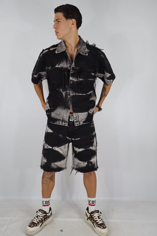 COORDINATO JEANS SFUMATO NERO