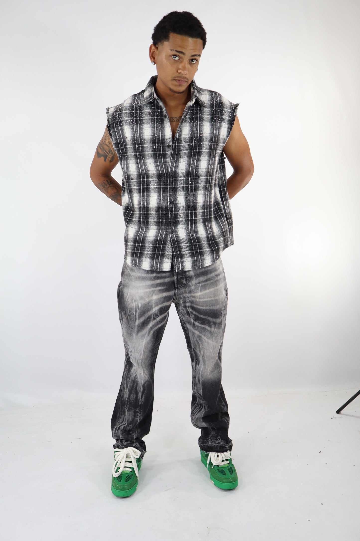 JEANS FLARE GRIGI