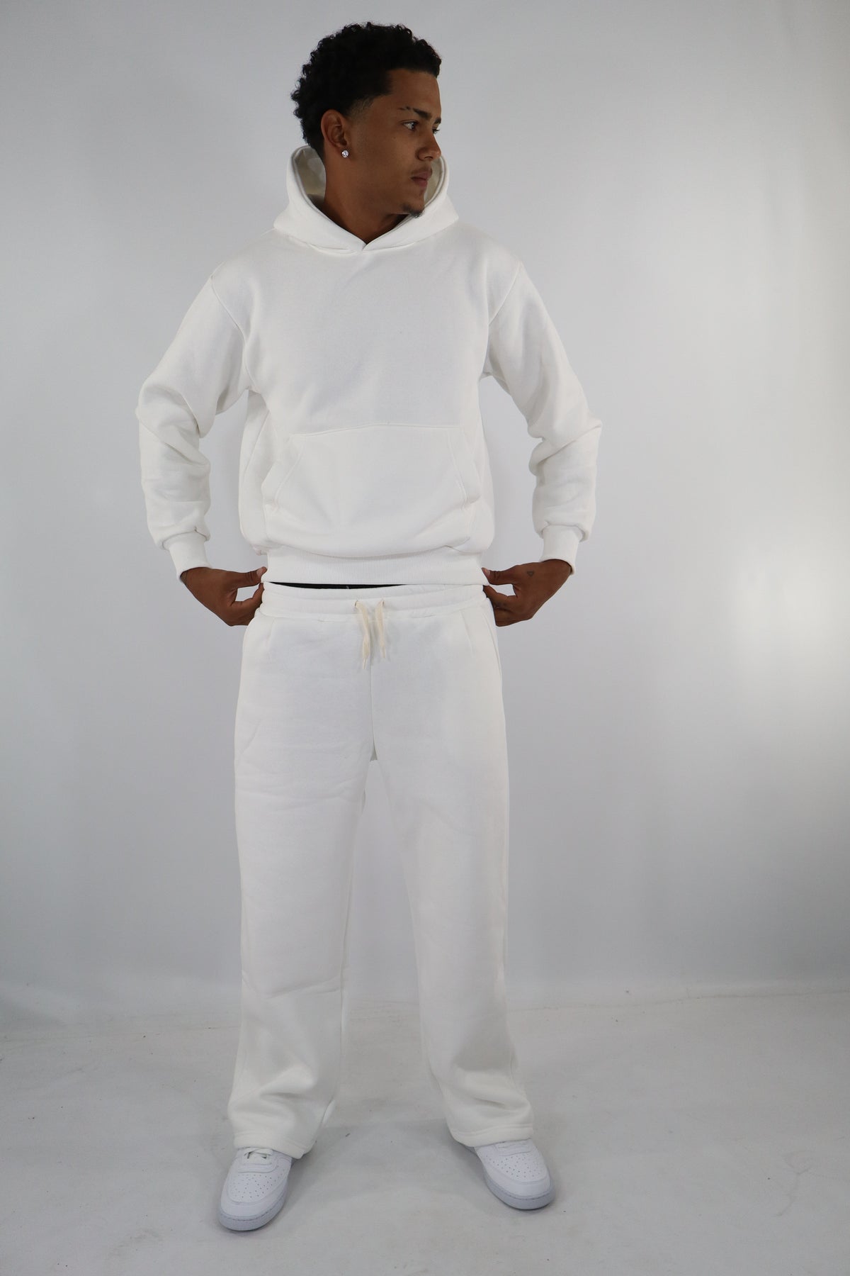 COORDINATO TUTA BAGGY BIANCO