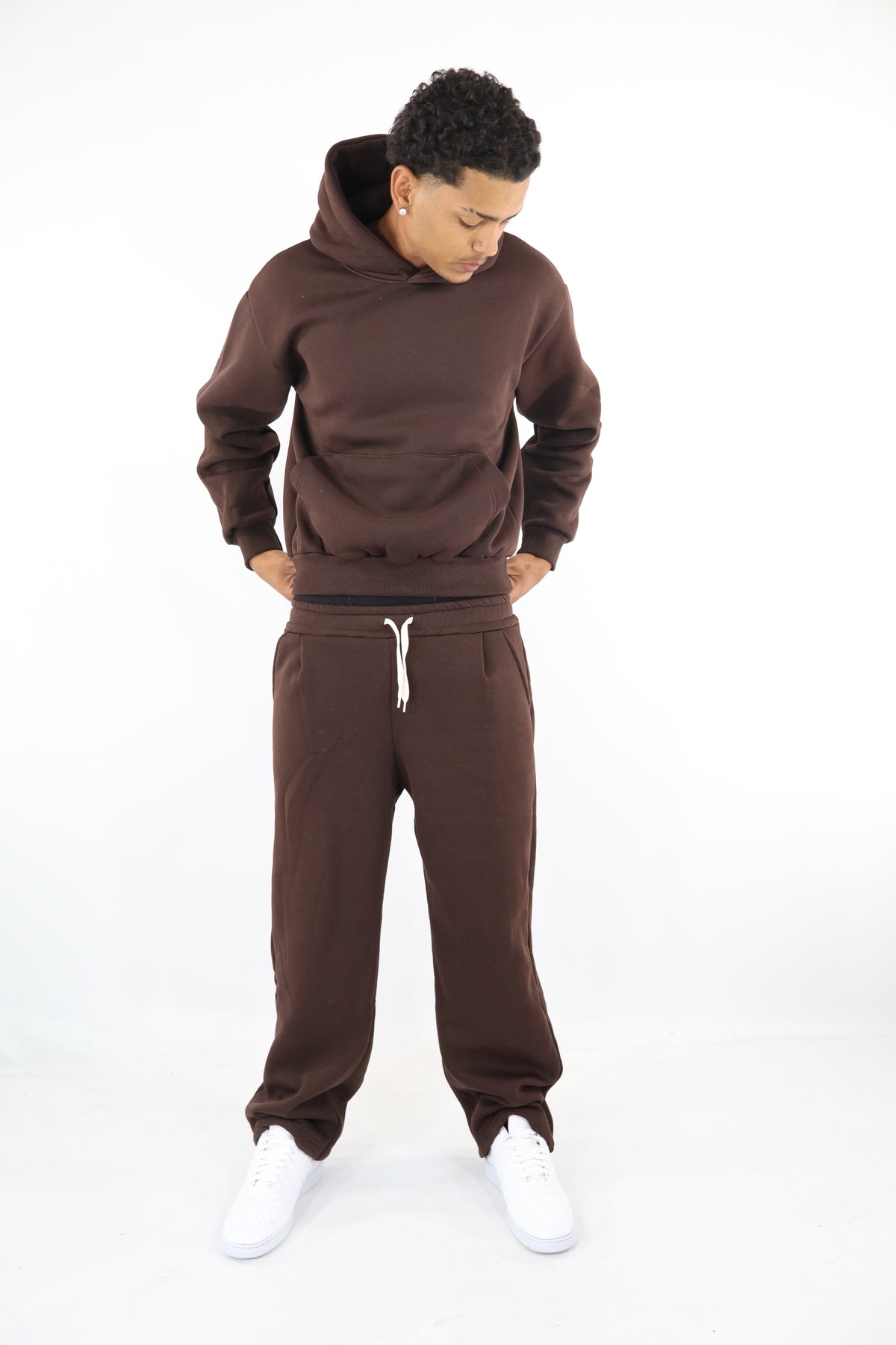 COORDINATO TUTA BAGGY MARRONE