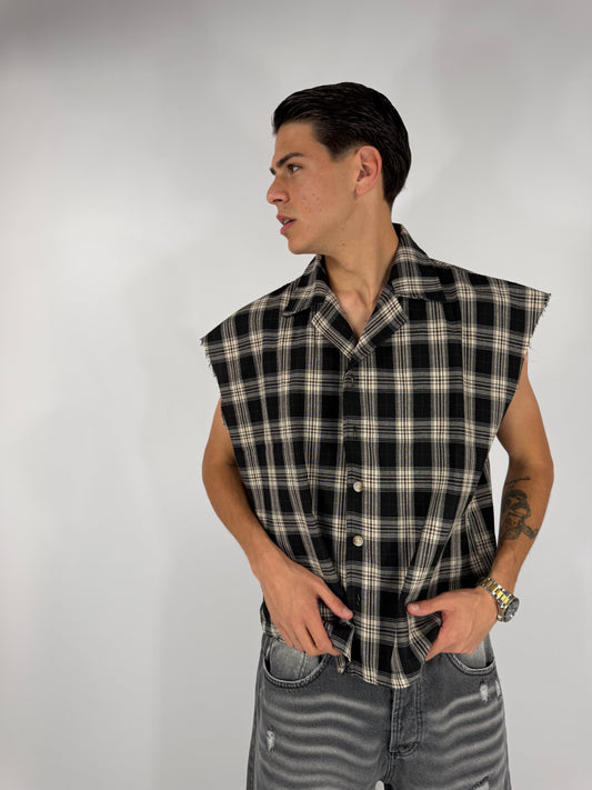 CAMICIA QUADRI BEIGE