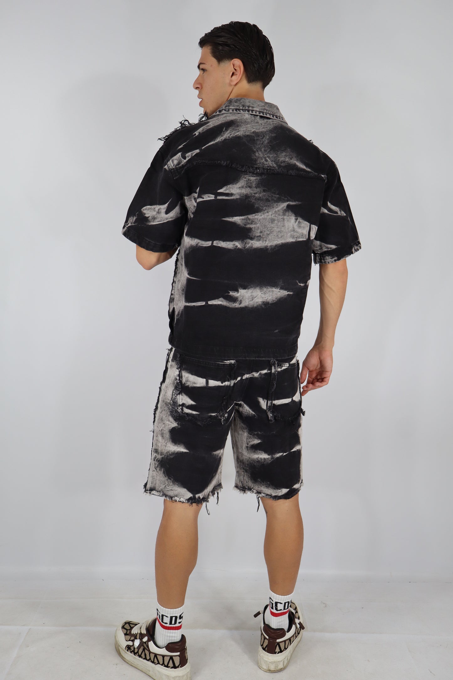 COORDINATO JEANS SFUMATO NERO