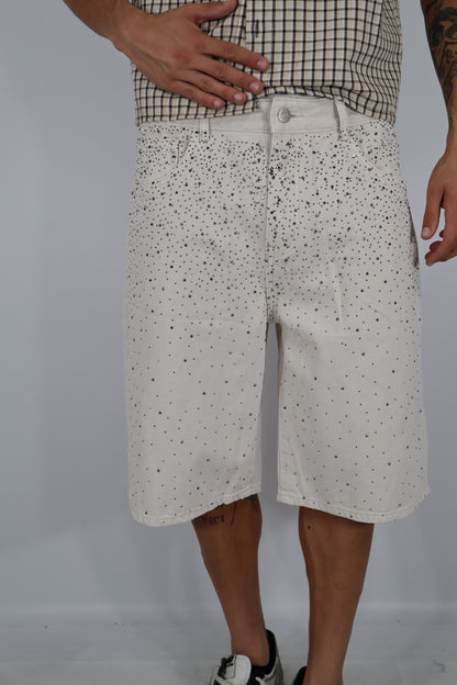 BERMUDA JEANS BIANCHI BRILLANTINI