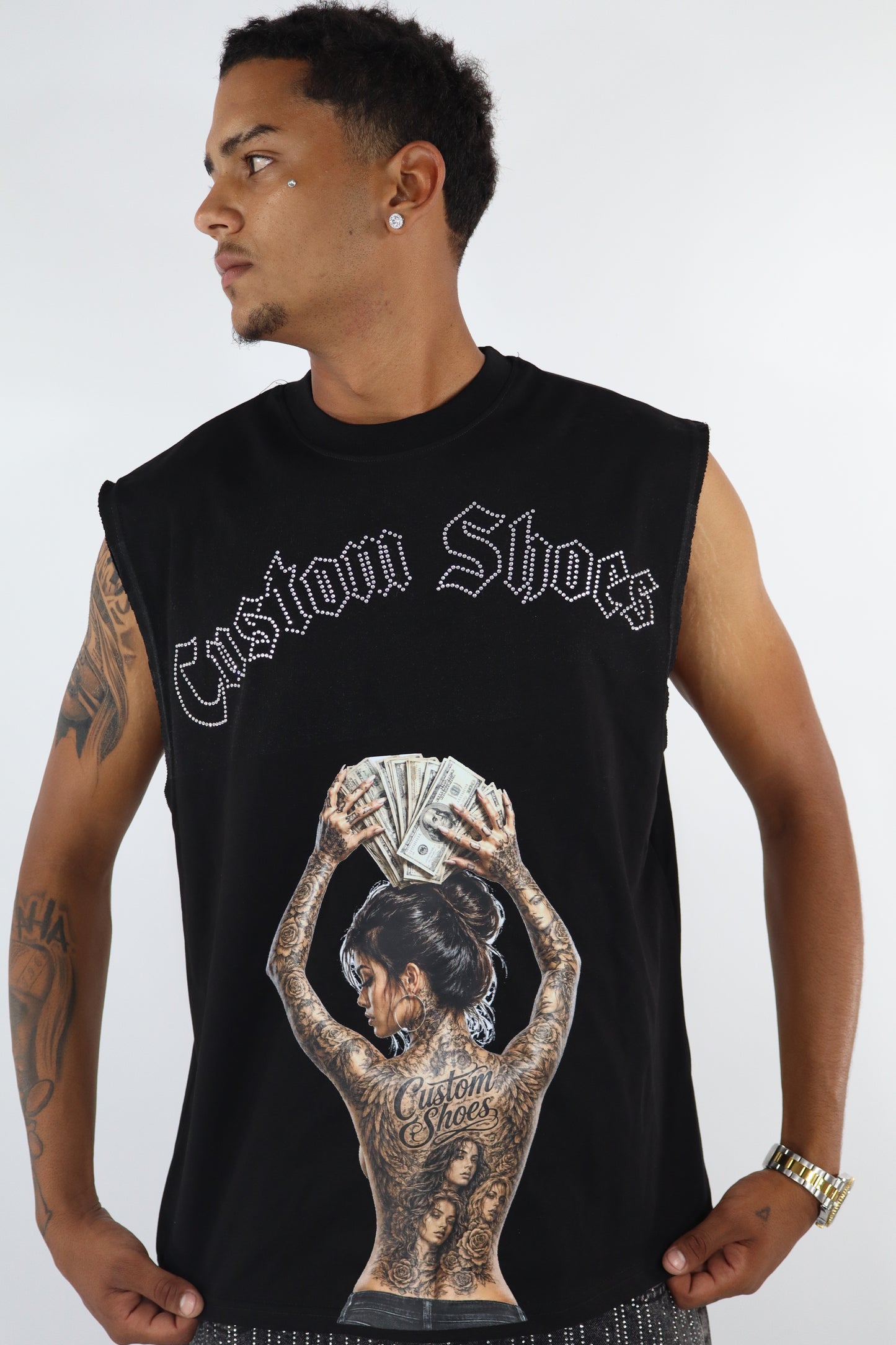 CANOTTA NERA DONNA CUSTOM