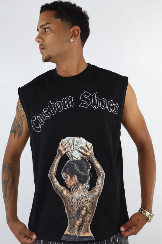 CANOTTA NERA DONNA CUSTOM