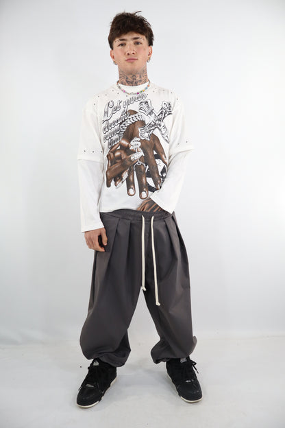 PANTA BAGGY GRIGI