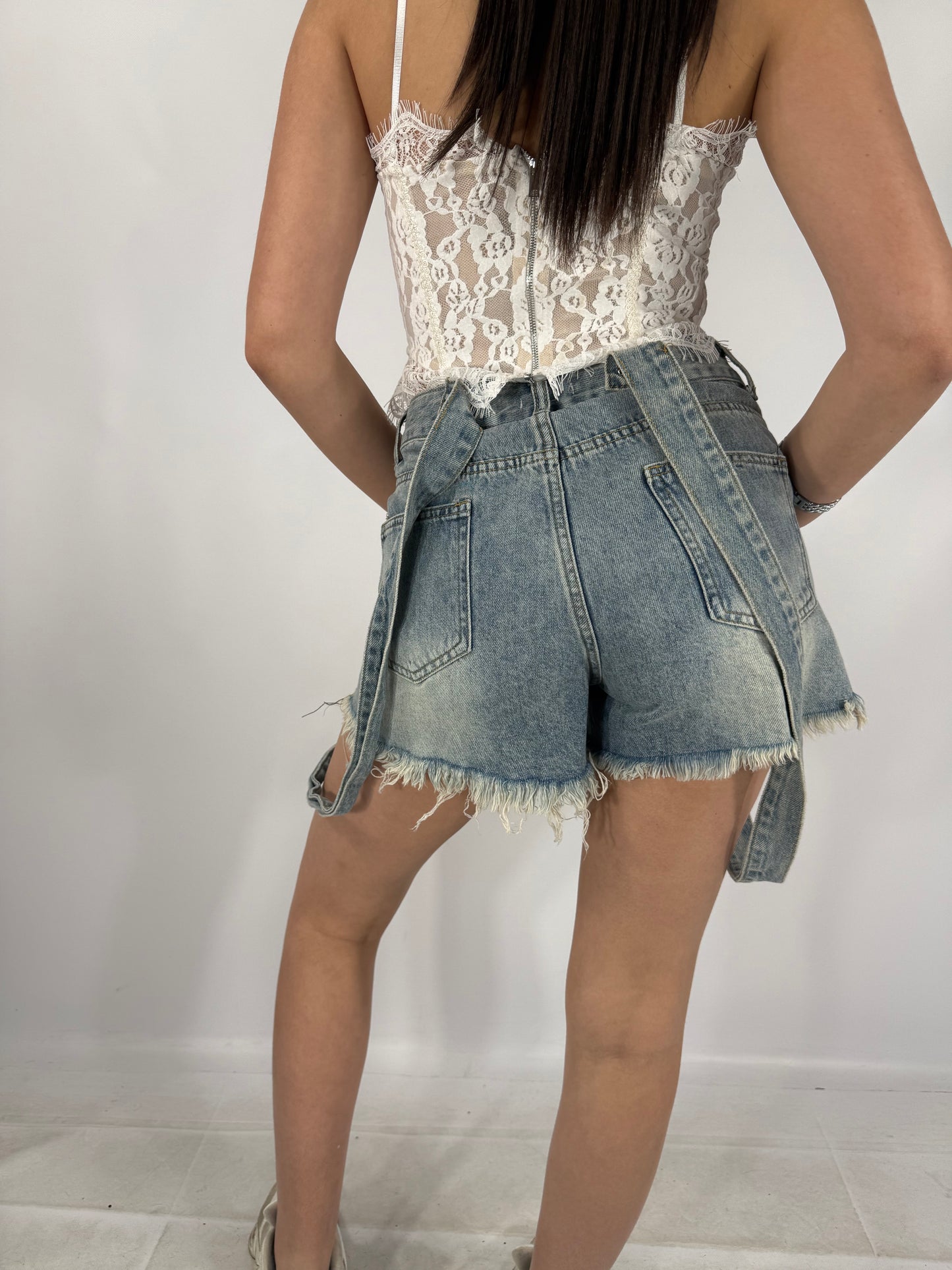 SHORTS DENIM SALOPETTE