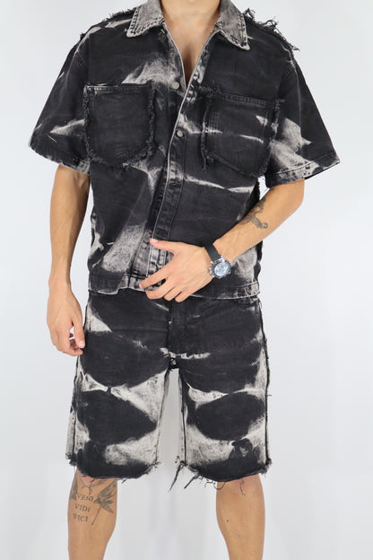 COORDINATO JEANS SFUMATO NERO