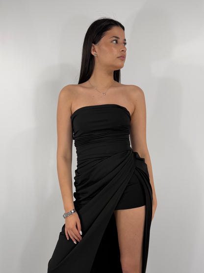 ABITO LUNGO ELEGANTE NERO