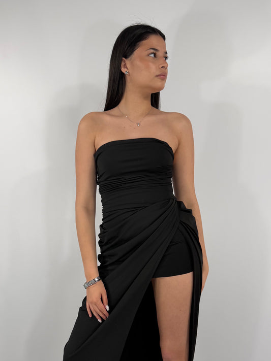 ABITO LUNGO ELEGANTE NERO