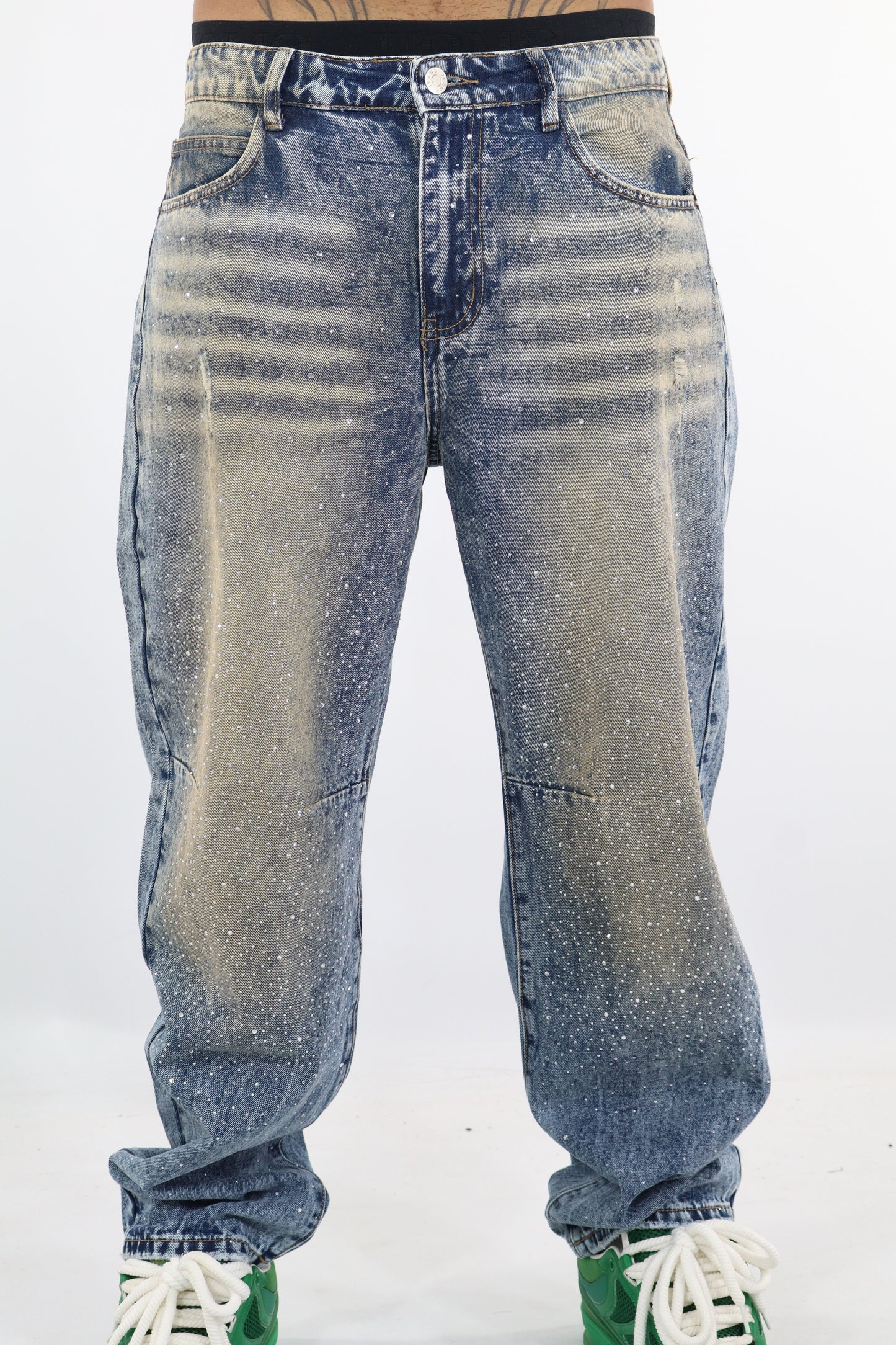 JEANS BAGGY SLAVATI STRASS