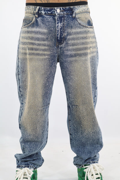 JEANS BAGGY SLAVATI STRASS