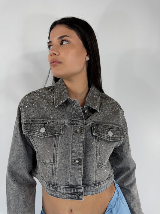 GIACCA JEANS BRILLANTINI