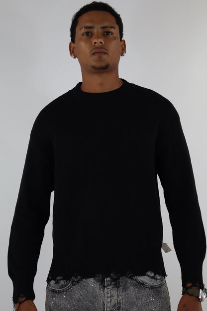 MAGLIONE CROP NERO