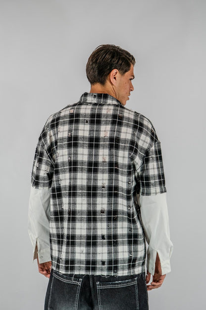 CAMICIA DOPPIAMANICA QUADRI