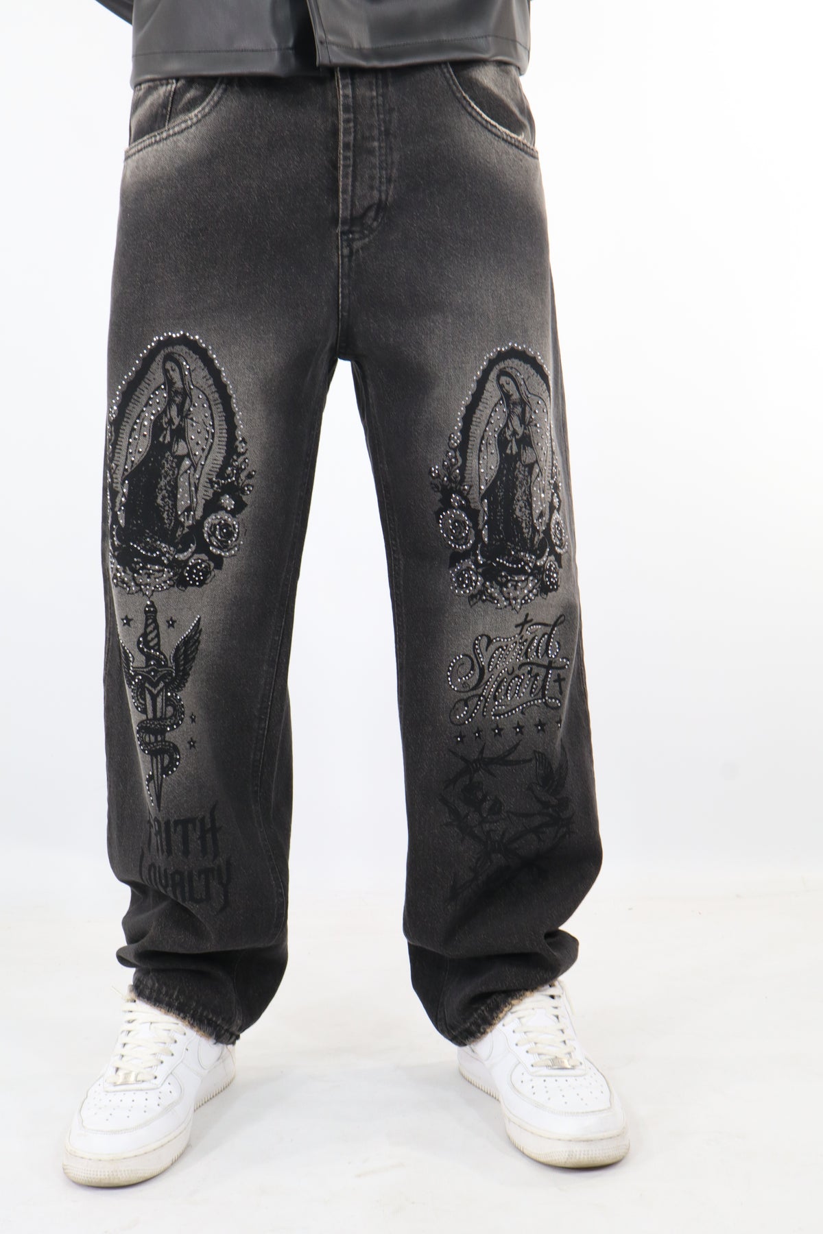 JEANS BAGGY STAMPA