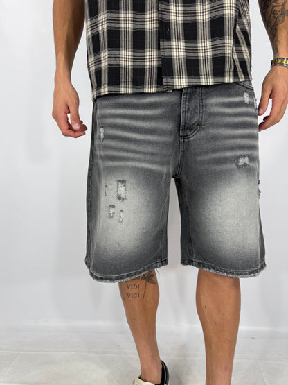 BERMUDA JEANS GRIGI