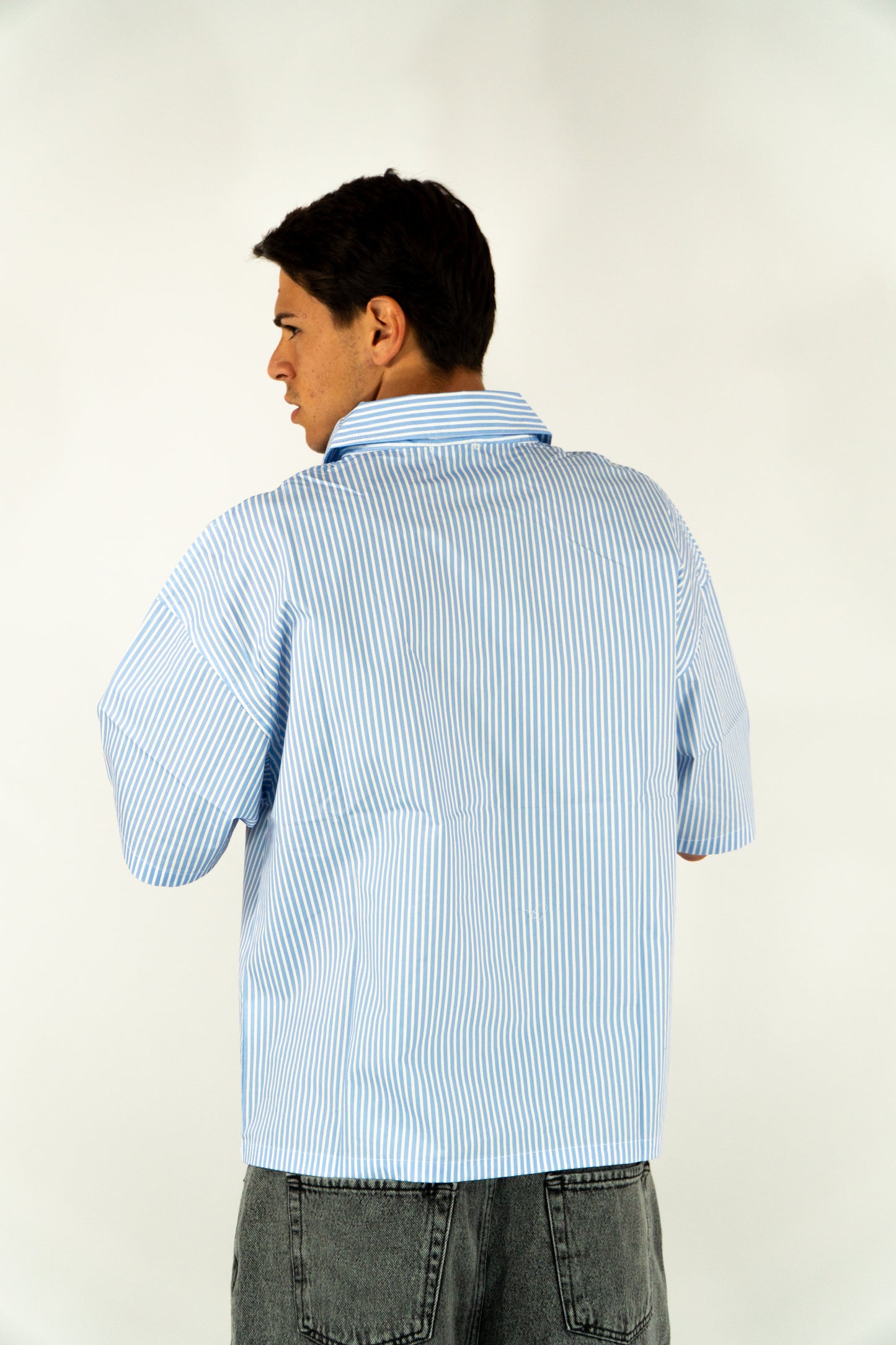 T-SHIRT CAMICIA AZZURRA