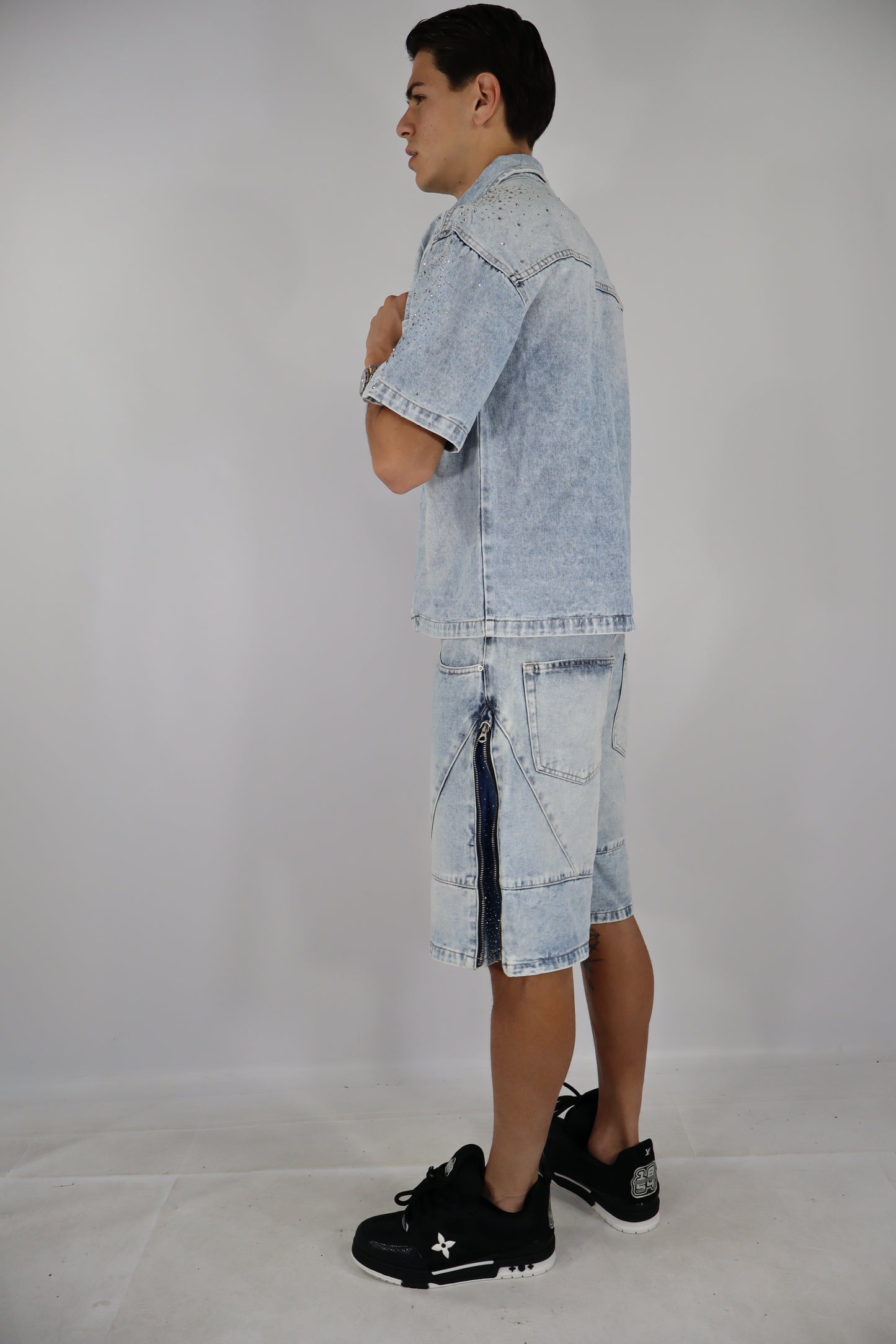 COORDINATO JEANS CHIARO BRILLANTINI