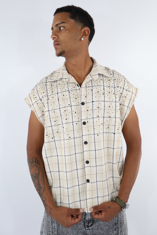 CAMICIA BRILLANTINI NERI